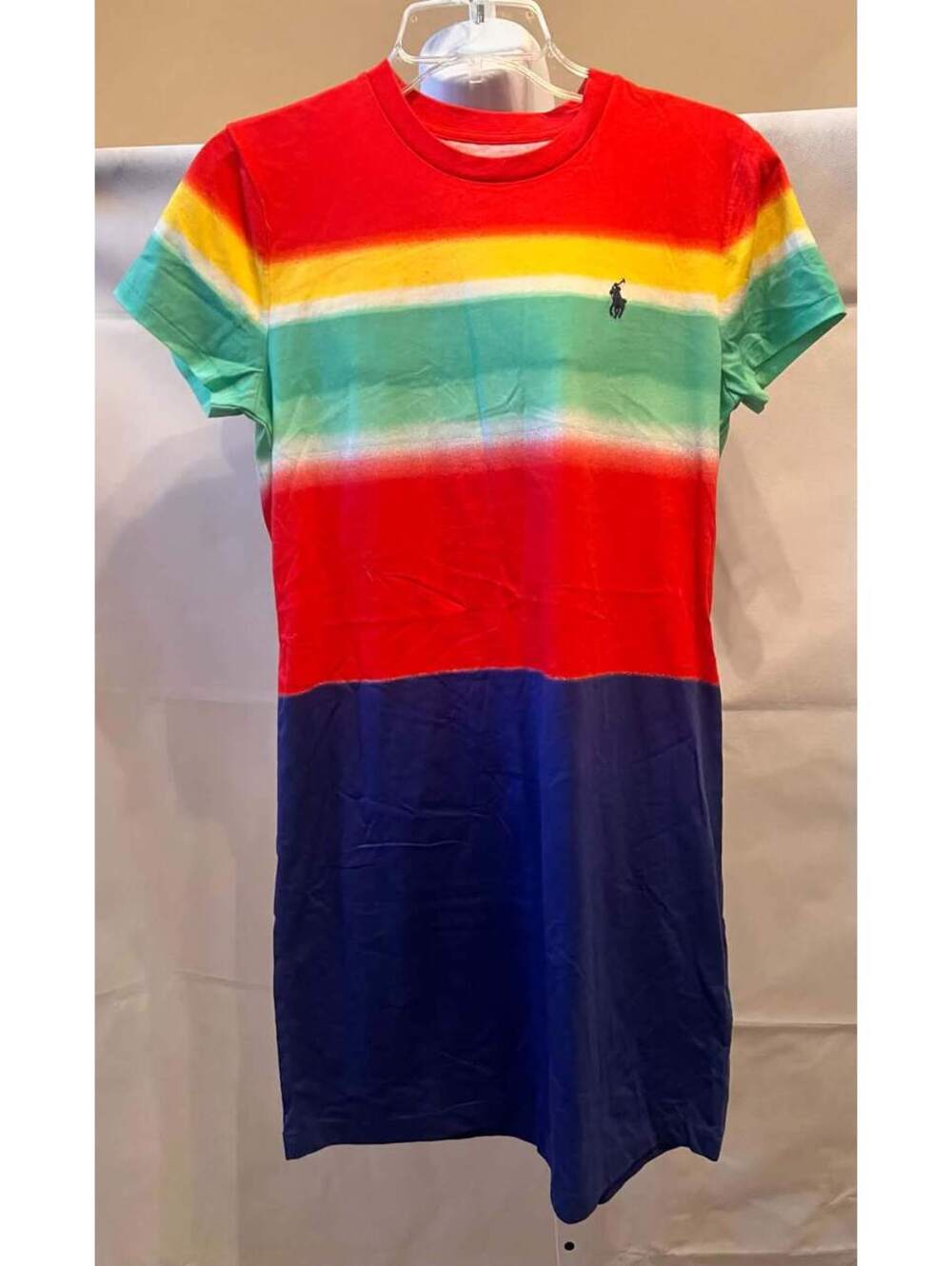 Polo Ralph Lauren Women’s M Rainbow Ombré T-Shirt Dress